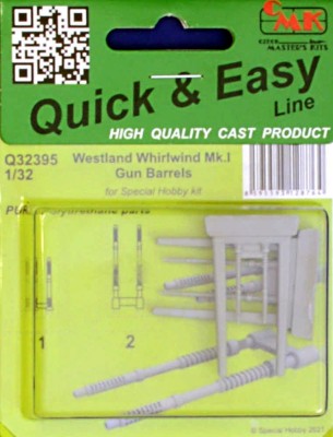 CMK Q32395 Westland Whirlwind Mk.I Gun Barrels (SP.HOB.) 1/32