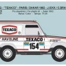 Reji Model 114 Transkit MB 230G 'Texaco' Paris-Dakkar 1982 1/24