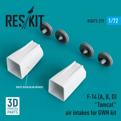 Reskit RSU72279 F-14 (A, B, D) 'Tomcat' air intakes (GWH) 1/72