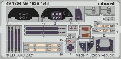Eduard 491204 SET Me 163B (GASP.MOD.) 1/48