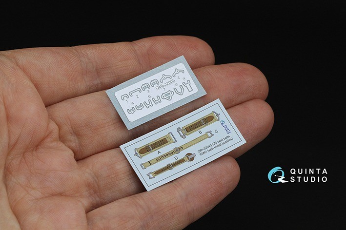 Quinta studio QR+32043 Комплект ремней для самолета ВМС Японии, ВМВ (с металлическими пряжками) (для всех моделей) 1/32