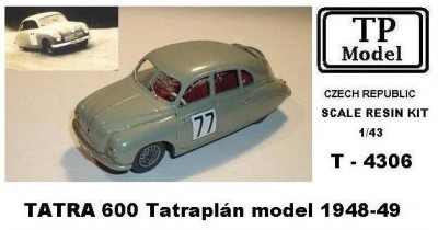 TP Model T-4306 TATRA 600 Tatraplan (model 1948-49) 1/43