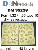 Dan Models 35228 листья папоротника желтые, сухие набор № 10 1/35