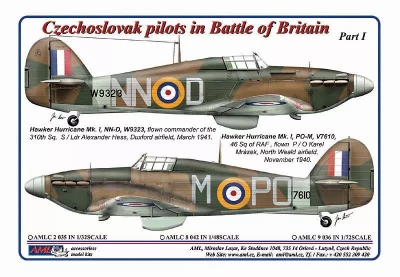 AML AMLC32035 Decals Czechoslovak pilots in Battle of Brit. 1/32