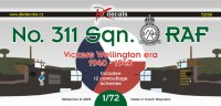 Dk Decals 72150 No.311(Czechoslovak) Sqn RAF - Wellingtons 1/72