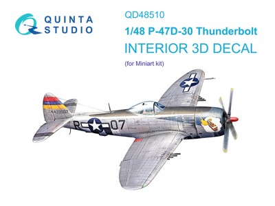 Quinta studio QD48510 P-47 D-30 (Miniart) 3D Декаль интерьера 1/48