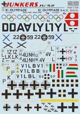 Print Scale 144-004 Junkers JU-52 1/144