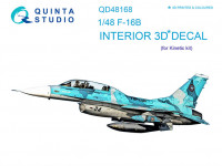 Quinta studio QD48168 F-16B (для модели Kinetic) 3D Декаль интерьера кабины 1/48
