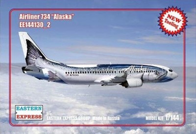 Восточный Экспресс 144130_2 Авиалайнер Б-737-400 Alaska Рыба ( Limited Edition ) 1/144