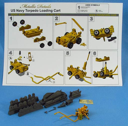 Metallic Details MDR4846 U.S. Navy torpedo loading cart 1/48