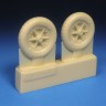 Barracuda Studios BCR48437 Messerschmitt Bf-109E/F Mainwheels with Ribbed Tires 1/48