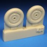 Barracuda Studios BCR48437 Messerschmitt Bf-109E/F Mainwheels with Ribbed Tires 1/48