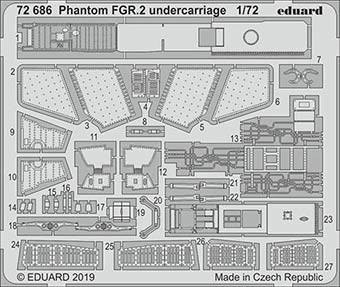 Eduard 72686 SET Phantom FGR.2 undercarriage (AIRF)