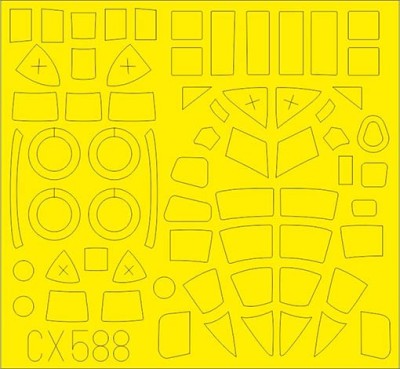 Eduard CX588 Mask 1/72 Beaufort Mk.I (AIRF)