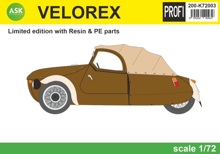 Art Scale 200-K72003 Velorex - Limited edition with Resin & PE parts 1/72