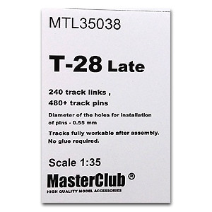 Master Club MTL-35038 Траки металл T-28 1/35