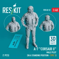Reskit F48052 A-7 'Corsair II' male pilot stand.position 1 1/48