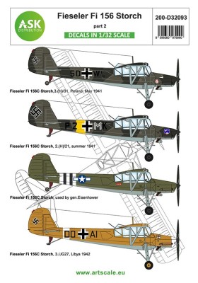 Art Scale 200-D32093 Fieseler Fi-156C Storch part 2 gen 1/32