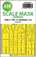 Art Scale 200-M32093 Grumman TBM-3 / TBF-1C Avenger canopy frame paint masks (outside only) 1/32
