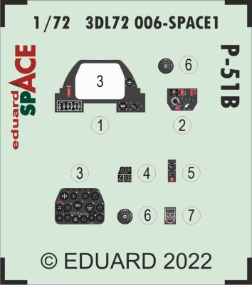 Eduard 3DL72006 P-51B SPACE (ARMA H.) 1/72