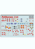Print Scale 144-021 Polikarpov I-16 (wet decals) 1/144