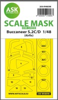 Art Scale 200-M48098 Blackburn Buccaneer S.2B/S.2C wheels and canopy frame paint mask (outside only) 1/48