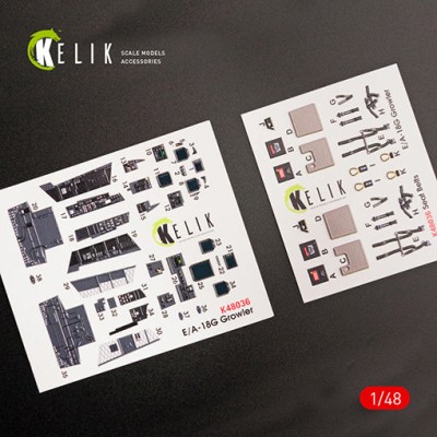 Reskit K48036 EA-18G 'Growler' interior 3D decals (MENG) 1/48