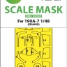Art Scale 200-M48206 Focke-Wulf Fw-190A-7 wheels and canopy frame paint mask (outside only) 1/48