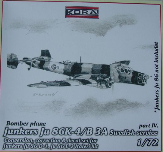 Kora Model C7230 Ju 86K-4/B3A Swedish - Conv.set (Part IV.) 1/72