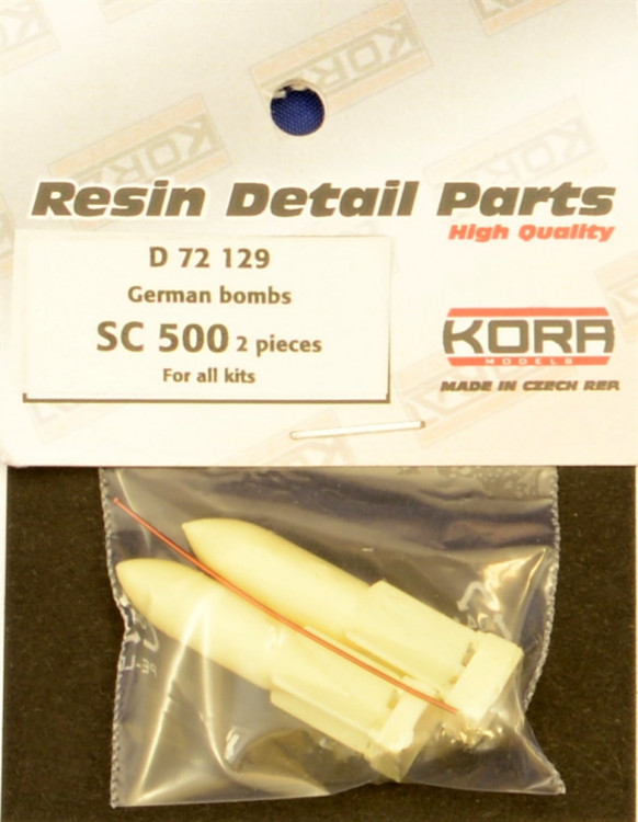 Kora Model D72129 German bombs SC 500 (2 pcs.) 1/72