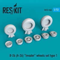 Reskit RS72-0260 B-26 (A-26) Invader wheels set type 1 1/72