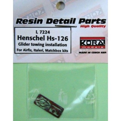 Kora Model L7224 Hs-126 Glider towing installation PE set 1/72