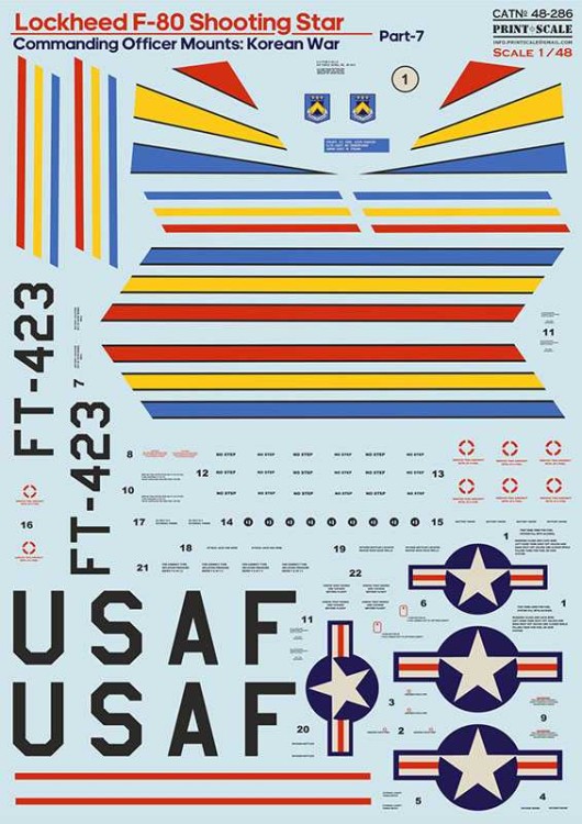 Print Scale 48286 Lockheed F-80 Shooting Star Part 7 / 1/48