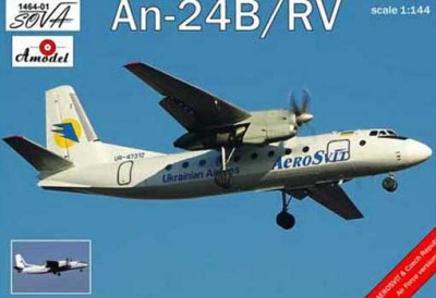 Amodel 1464-01 Ан-24В/РВ Украина-СССР 1/144
