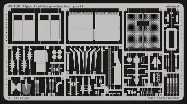 Eduard 35798 SET Tiger I initial production (DRAG) 1/35