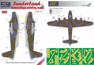 Lf Model M72150 Mask Sunderland Camouflage painting Pt.II 1/72