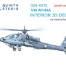 Quinta Studio QDS-48572 AH-64A (Academy/Modelist) (малая версия) 3D Декаль интерьера кабины 1/48