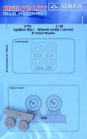 Aires 4781 Spitfire Mk.I wheels w/cov.& paint mask (TAM) 1/48