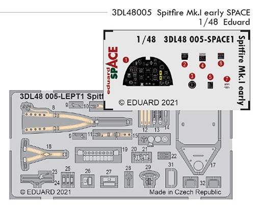 Eduard 3DL48005 1/48 Spitfire Mk.I early SPACE 3D (EDU)