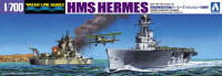 Aoshima 05102 Limited Edition Royal Navy Aircraft Carriers HMS Hermes Richelieu 1:700