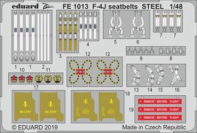 Eduard FE1013 1/48 F-4J seatbelts STEEL (ACAD)