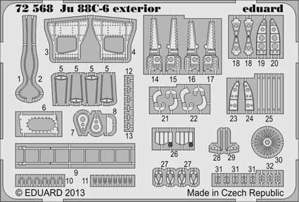 Eduard 72568 Ju 88C-6 exterior