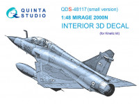Quinta studio QDS-48117 Mirage 2000N (Kinetic) (Small version) 3D Декаль интерьера кабины 1/48