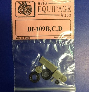 Экипаж EQA-72001 bf-109b,C,D Колеса резиновые  1/72 ГЕРМАНИЯ