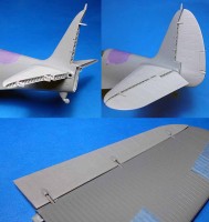 Vector VDS48-156 TBD-1 Devastator (GWH) исправленные стабилизаторы и рулевые поверхности  1/48