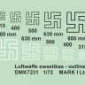 4+ Publications DMK72031 Decals Luftwaffe swastikas outlined (2 sets) 1/72