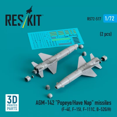 Reskit 72517 AGM-142 'Popeye/Have Nap' missiles (2 pcs.) 1/72