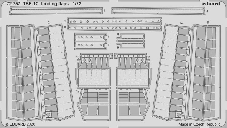 Eduard 72757 SET TBF-1C landing flaps (HOBBYB) 1/72