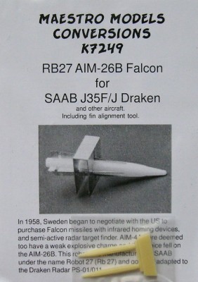 Maestro Models MMCK-7249 1/72 RB27 AIM-26B Falcon incl. fin alignment tool