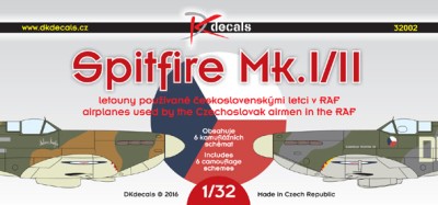 Dk Decals 32002 Spitfire Mk.I/II - CZ pilots in RAF (6x camo) 1/32
